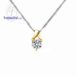 จี้เพชร จี้ทองสีชมพู จี้พิ้งค์โกลด์ เพชรแท้ พิ้งค์โกลด์แท้  P1005DPG